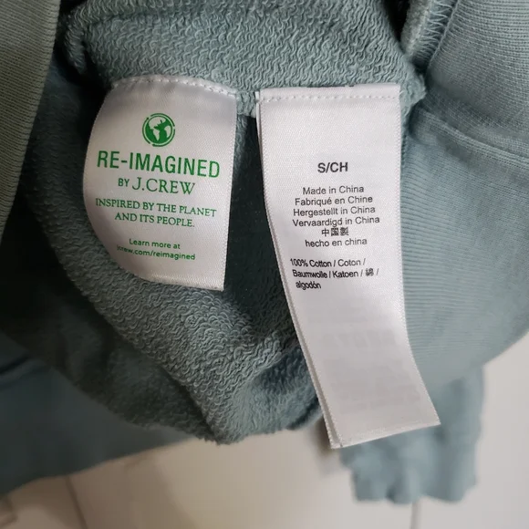 JCrew Vintage Soft Blue French Terry Crewneck Size Small - Picture 5 of 6